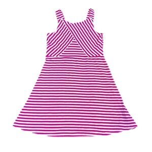 Pink & Violet Pink and White Striped Dress Girl's Size M (7/8) NWOT